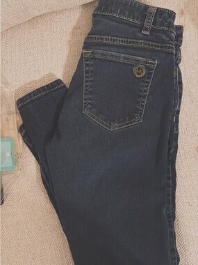 Michael Kors Indigo Skinny Jeans with Gold Logo